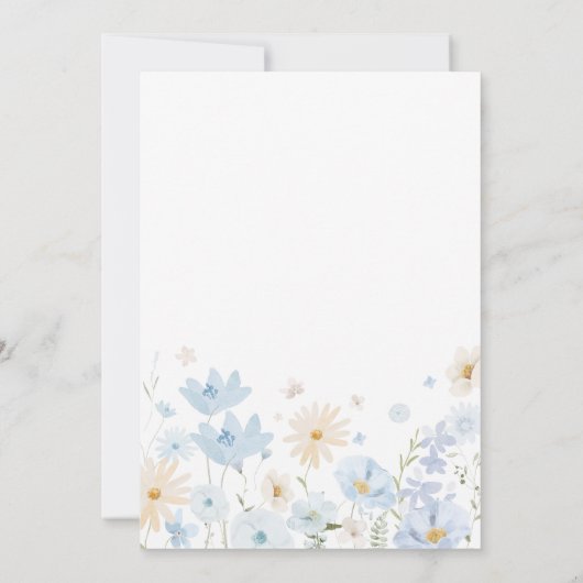 Blue Rabbit Somebunny Baby shower Kaart (Achterkant)