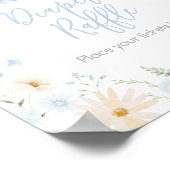 Blue Rabbit Somebunny Baby shower Luier Raffle Poster (Hoek)