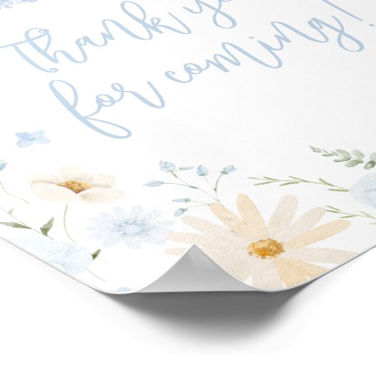 Blue Rabbit Somebunny Bedankt voor je komst Poster (Hoek)