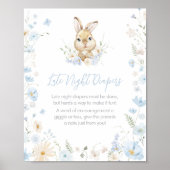Blue Rabbit Somebunny Late Night Luiers Poster (Voorkant)