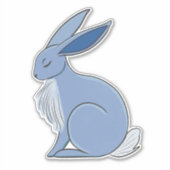 Blue Rabbit Sticker (Voorkant)