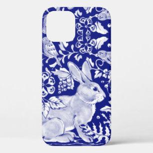 Blue Rabbit Tegel Art Unique Woodland Animal Delft Case-Mate iPhone Case