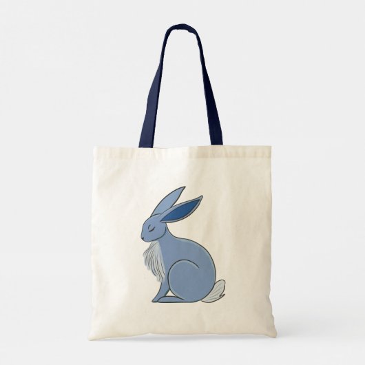 Blue Rabbit Tote Bag (Achterkant)
