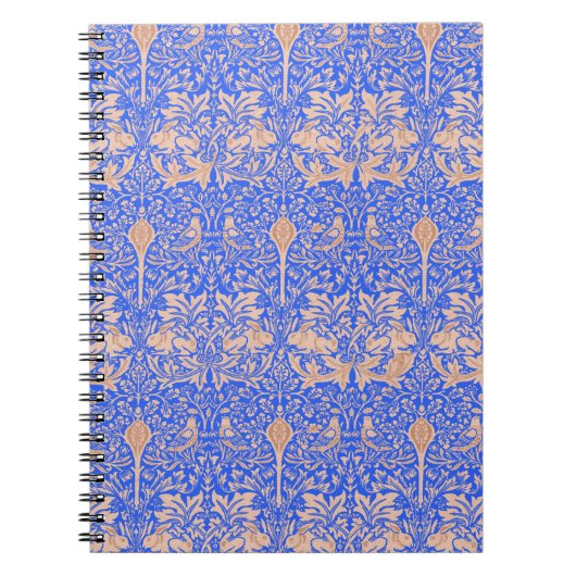 Blue Rabbits William Morris Art Nouveau Notebook Notitieboek (Voorkant)