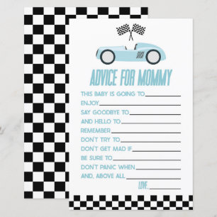 Blue Race Auto Advies Baby shower Spelactiviteit