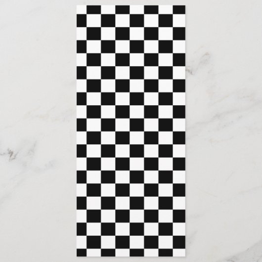 Blue Race Auto Baby shower Voedsel Menu (Achterkant)