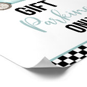 Blue Race Auto Gifts Verjaardagsfeestje Teken Poster (Hoek)