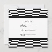 Blue Race-auto met gecheckte vlag Kaart (Achterkant)