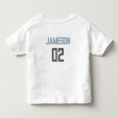 Blue Race Auto Twee Snelle Verjaardagsjongen Shirt (Achterkant)