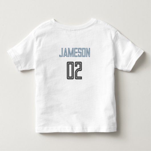 Blue Race Auto Twee Snelle Verjaardagsjongen Shirt (Achterkant)