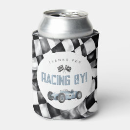 Blue Race Auto Verjaardagsfeestje Koelbox Favor Blikjeskoeler