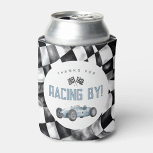 Blue Race Auto Verjaardagsfeestje Koelbox Favor Blikjeskoeler
