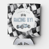 Blue Race Auto Verjaardagsfeestje Koelbox Favor Blikjeskoeler (Voorkant)