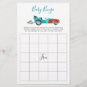 Blue Race Baby shower Bingo Game (Voorkant)