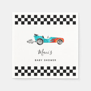 Blue  Race Car Baby shower Napkins Servet