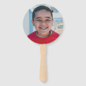 Blue Race Car Boy Birthday Party Foto Handwaaier (Achterkant)