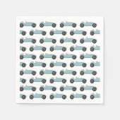 Blue Race Car Boy Racing Birthday Party Servet (Voorkant)