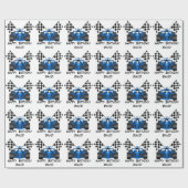 Blue Race Car Cadeaupapier (Vlak)