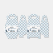 Blue Race Car First Lap Around the Track Birthday Bedankdoosjes (Uitgevouwen)