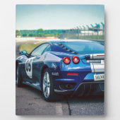 Blue Race Car Fotoplaat (Voorkant)