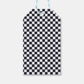 Blue Race Car Racing Birthday Party Dank je Cadeaulabel (Achterkant)