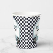 Blue Race Car Racing Birthday Party Papieren Bekers (Rechts)