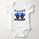 Blue Race Car Romper (Voorkant)