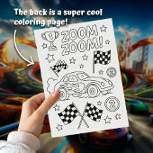 Blue Race Car Second Birthday Kaart