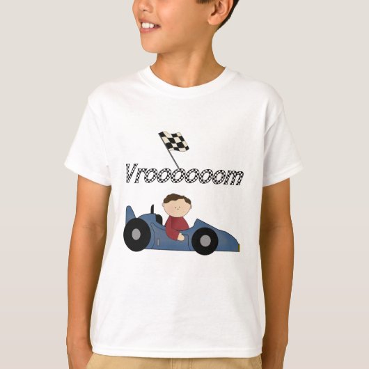 Blue Race Car Tshirts en Gifts (Voorkant)