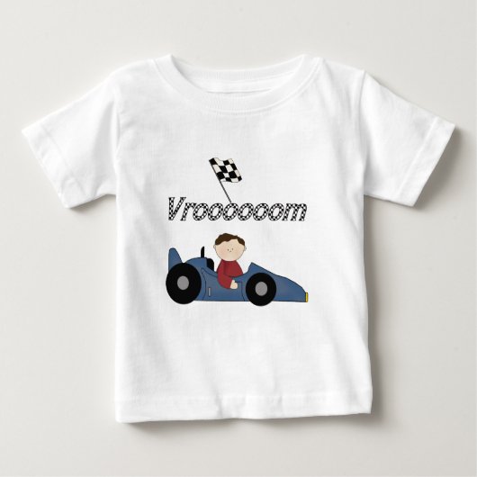 Blue Race Car Tshirts en Gifts (Voorkant)
