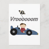 Blue Race Car Tshirts en Gifts Briefkaart (Voorkant)