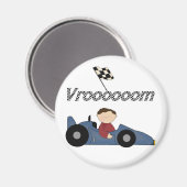 Blue Race Car Tshirts en Gifts Magneet (Voorkant / Achterkant)
