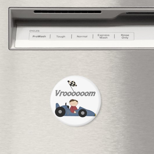 Blue Race Car Tshirts en Gifts Magneet (Insitu (Vaatwasser))