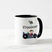 Blue Race Car Tshirts en Gifts Mok (Voorkant rechts)