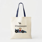 Blue Race Car Tshirts en Gifts Tote Bag (Voorkant)