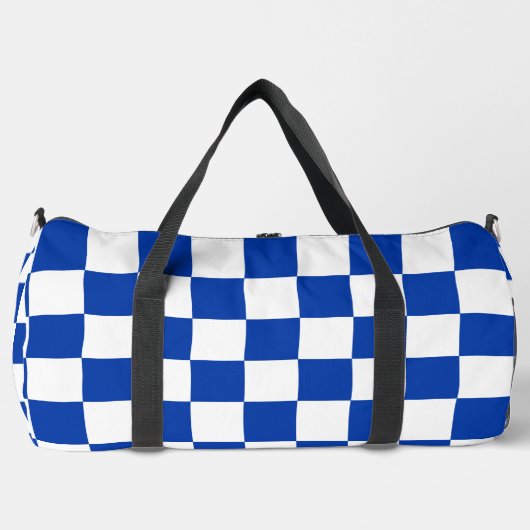 Blue Raced Checkered Flag Display  Plunjezak (Voorkant)