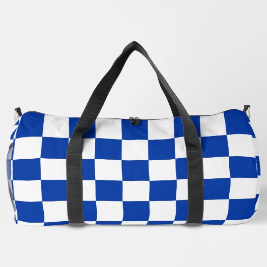 Blue Raced Checkered Flag Display Plunjezak (Achterkant)