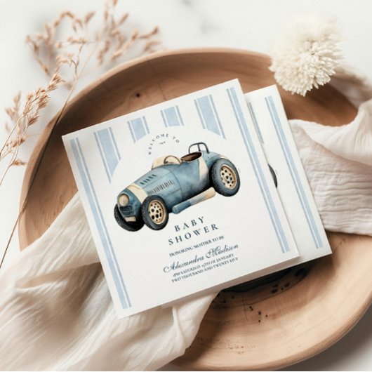 Blue Racer Baby shower Servet