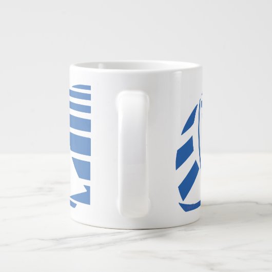 Blue Racing Boats Jumbo Coffee Mok (Achterkant)