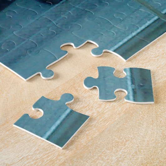 Blue Racing Car Puzzle Legpuzzel (Zijkant)