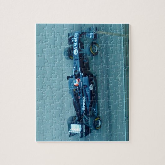 Blue Racing Car Puzzle Legpuzzel (Verticaal)