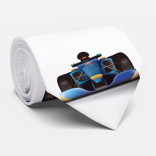 Blue Racing Car Stropdas (Opgerold)