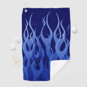 Blue Racing Flames Decor op een Golfhanddoek (Insitu)