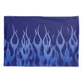 Blue Racing Flames in Fire Kussensloop (Achterkant-Links)