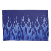 Blue Racing Flames in Fire Kussensloop (Voorkant-Links)