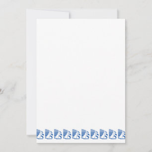 Blue Racing Sailboats Custom Invitation Kaart