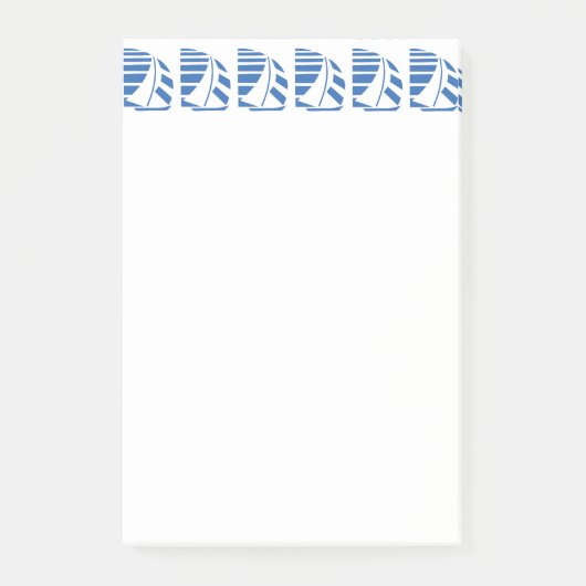Blue Racing Zeilboten Sticky Notes (Voorkant)