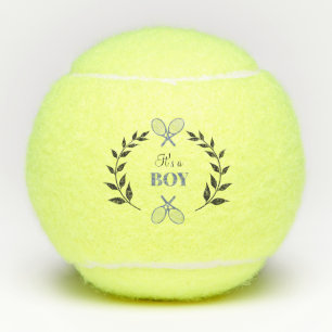 Blue Racket Het is een Boy Tennis Baby Gift Tennisballen