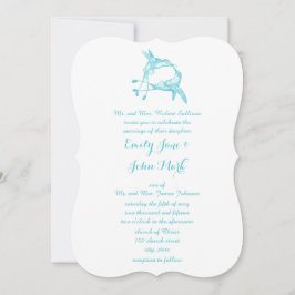 Blue Radiance Hummingbird Kiss Love Bird Weddensch Kaart