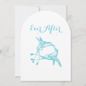 Blue Radiance Hummingbird Kiss Love Bird Weddensch Kaart (Achterkant)